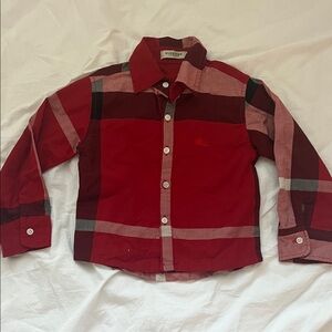 Burberry Like Kids Red and Black Checkered Shirt